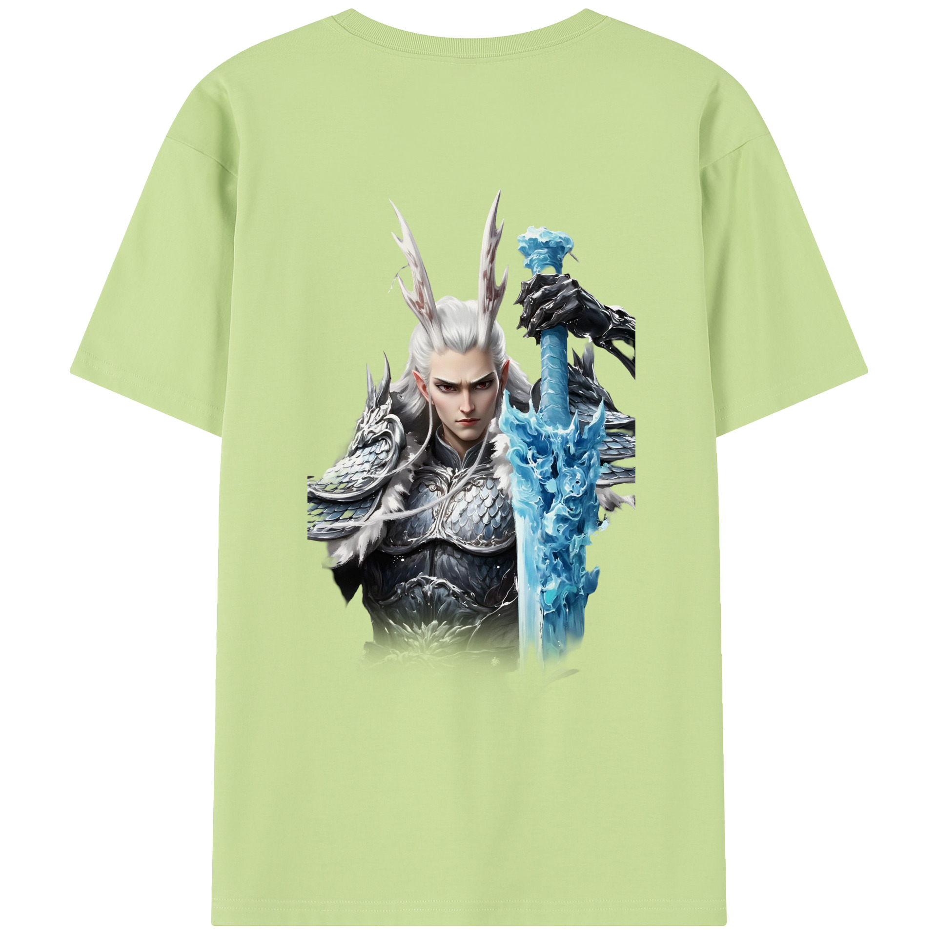 （画像用） Ne Zha 2 ナタ 魔童の大暴れ 綿100％半袖Tシャツ（背面プリント）